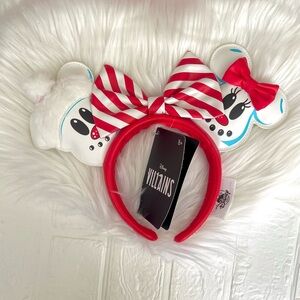 New Disney Villains x Loungefly Ears Mickey Minnie Snowman Headband